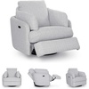 image:imageSignature Design by Ashley Alainmont 1Piece Swivel Power Recliner StoneLight Gray
