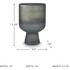 image:imageSignature Design by Ashley Antiqued Blue Tall Glass Vase Large 1225Antique Blue