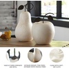 image:imageSignature Design by Ashley Apple Pear Sculpture Set Antique White DecorApple  Pear