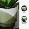 image:imageSignature Design by Ashley Ardenridge Contemporary Ceramic Planter Set of 2 White amp Green