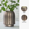 image:imageSignature Design by Ashley Briarcott Casual Indoor 7 Mercury Glass Tabletop Vase with Wide Mouth Dark BrownDark Brown