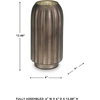 image:imageSignature Design by Ashley Briarcott Casual Indoor 7 Mercury Glass Tabletop Vase with Wide Mouth Dark BrownDark Brown
