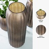 image:imageSignature Design by Ashley Briarcott Casual Indoor 7 Mercury Glass Tabletop Vase with Wide Mouth Dark BrownDark Brown