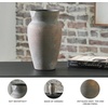 image:imageSignature Design by Ashley Brickmen Ceramic Table Vase Rustic Antique Gray Textured Pottery Decor for Faux Greenery amp Dried Florals 10 Inch