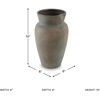 image:imageSignature Design by Ashley Brickmen Ceramic Table Vase Rustic Antique Gray Textured Pottery Decor for Faux Greenery amp Dried Florals 10 Inch