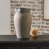 image:imageSignature Design by Ashley Brickmen Ceramic Vase 12 Inch Tall Antique Gray Textured Wide Mouth Pot 5 lb Ceramic Construction for Faux Florals and Tabletop Decor