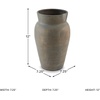 image:imageSignature Design by Ashley Brickmen Ceramic Vase 12 Inch Tall Antique Gray Textured Wide Mouth Pot 5 lb Ceramic Construction for Faux Florals and Tabletop Decor