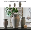 image:imageSignature Design by Ashley Brickmen Ceramic Vase 15 Inch Tall Rustic Tabletop Accent Textured Antique Gray Finish NonWatertight Decor for Faux and Dried Flowers Gray and Tan