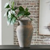 image:imageSignature Design by Ashley Brickmen Ceramic Vase 15 Inch Tall Rustic Tabletop Accent Textured Antique Gray Finish NonWatertight Decor for Faux and Dried Flowers Gray and Tan