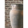 image:imageSignature Design by Ashley Brickmen Ceramic Vase 15 Inch Tall Rustic Tabletop Accent Textured Antique Gray Finish NonWatertight Decor for Faux and Dried Flowers Gray and Tan