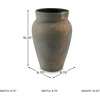 image:imageSignature Design by Ashley Brickmen Ceramic Vase 15 Inch Tall Rustic Tabletop Accent Textured Antique Gray Finish NonWatertight Decor for Faux and Dried Flowers Gray and Tan