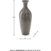 image:imageSignature Design by Ashley Brockwich Traditional 16 Inch HighGloss Vase Gray