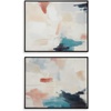 image:imageSignature Design by Ashley Caldish Contemporary Rectangular Handpainted Wall Art Set 24 x 30 Inches Set of 2 Blue amp White