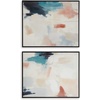 image:imageSignature Design by Ashley Caldish Contemporary Rectangular Handpainted Wall Art Set 24 x 30 Inches Set of 2 Blue amp White