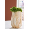 image:imageSignature Design by Ashley Cammen Contemporary Indoor 10 Abstract Ceramic Tabletop Vase with Wide Mouth Light Brown amp White788 W x 788 D x 10 H