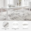 image:imageSignature Design by Ashley Chalanna Contemporary Dining Extension Table with 4 Legs and Rhinestone Accent Trim White