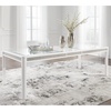 image:imageSignature Design by Ashley Chalanna Contemporary Dining Extension Table with 4 Legs and Rhinestone Accent Trim White