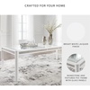 image:imageSignature Design by Ashley Chalanna Contemporary Dining Extension Table with 4 Legs and Rhinestone Accent Trim White
