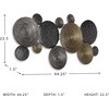 image:imageSignature Design by Ashley Circle Metal Wall Sculpture 46x23 in Emsley