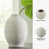 image:imageSignature Design by Ashley Clayson Vintage Indoor 12 Distressed Ceramic Tabletop Vase Beige amp Light Green7 W x 7 D x 10 H