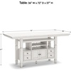 image:imageSignature Design by Ashley Counter Height Dining Extension Table TrestleAntique White