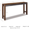 image:imageSignature Design by Ashley Counter Height Dining Table 72in Behind CouchBrown