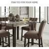 image:imageSignature Design by Ashley Counter Height Dining Table Square Faux Marble
