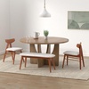 image:imageSignature Design by Ashley Dakmore Contemporary Dining Table with Geometric Base Light Brown