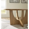 image:imageSignature Design by Ashley Dakmore Contemporary Dining Table with Geometric Base Light Brown
