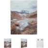 image:imageSignature Design by Ashley Darinby Contemporary Nature Glass Wall Art 36 x 48 Inches Medium Brown amp Light Gray