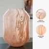 image:imageSignature Design by Ashley Dushby Vase Blown Glass Vase With Blush Pink Swirl Finish Modern Accent for Faux and Dried Florals 688 W x 688 D x 95 H688 W x 688 D x 10 H