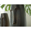 image:imageSignature Design by Ashley Elanman Contemporary Indoor 11 Cast Aluminum Tabletop Vase with Wide Mouth Gray amp Dark Brown45 W x 475 D x 12 H