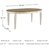image:imageSignature Design by Ashley Extendable Round to Oval Dining Table WhiteWhitewash