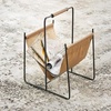 image:imageSignature Design by Ashley Faronworth Casual Leather Magazine Rack with Handle Light Brown amp Black