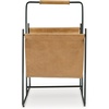 image:imageSignature Design by Ashley Faronworth Casual Leather Magazine Rack with Handle Light Brown amp Black
