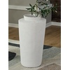 image:imageSignature Design by Ashley Flurinworth Minimalist Indoor Polyresin Floor Vase with Wide Mouth and Irregular Textured Pattern White1525 W x 15 D x 29 H