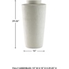 image:imageSignature Design by Ashley Flurinworth Minimalist Indoor Polyresin Floor Vase with Wide Mouth and Irregular Textured Pattern White1525 W x 15 D x 29 H