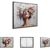 image:imageSignature Design by Ashley Framed Canvas Wall Art Floral Woman 50x40