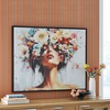 image:imageSignature Design by Ashley Framed Canvas Wall Art Floral Woman 50x40