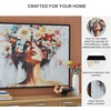 image:imageSignature Design by Ashley Framed Canvas Wall Art Floral Woman 50x40