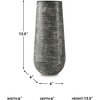 image:imageSignature Design by Ashley Fynn 21 Contemporary Metal Vase Antique WhiteAntique Gray