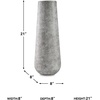 image:imageSignature Design by Ashley Fynn 21 Contemporary Metal Vase Antique WhiteAntique White