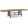image:imageSignature Design by Ashley Galliden Contemporary Dining Extension Table with Removable Center Leaf Seats Up to 10 Light Brown amp Black