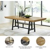 image:imageSignature Design by Ashley Galliden Contemporary Dining Extension Table with Removable Center Leaf Seats Up to 10 Light Brown amp Black