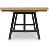 image:imageSignature Design by Ashley Galliden Contemporary Dining Extension Table with Removable Center Leaf Seats Up to 10 Light Brown amp Black