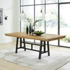 image:imageSignature Design by Ashley Galliden Contemporary Dining Extension Table with Removable Center Leaf Seats Up to 10 Light Brown amp Black