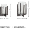 image:imageSignature Design by Ashley Garekton Casual Candle Holder Set for Pillar Candles Set of 2 Gray amp Glass