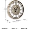 image:imageSignature Design by Ashley Giant Moving Gear Wall Clock Champagne