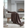 image:imageSignature Design by Ashley Gold Chenille Throw Blanket Soft Chunky KnitDark Brown