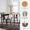 image:imageSignature Design by Ashley Gretlynn Casual Acacia Wood Dining Table with Metal Legs Light Brown amp Black